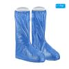 PATIKIL L Waterproof Rain Boot Shoe Cover, 1 Pair PVC Reusable Non-Slip Overshoes Rain Galoshes Snow Boots Protector with Zipper for Rainy Outdoor, Blue view 4