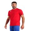 ARENA Team Unisex Panel Cotton T-Shirt Short Sleeve Crew Neck Regular Fit Workout Top Men's and Women's Active Tee, Red, Large view 1