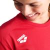 ARENA Team Unisex Panel Cotton T-Shirt Short Sleeve Crew Neck Regular Fit Workout Top Men's and Women's Active Tee, Red, Large view 4
