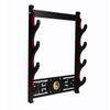 GUIIYLGG Sword Holder Katana Wall Mount - 4-Tier Tai Chi icon Velvet Padded Katana Holder Samurai Sword Display Rack Wand Lightsabe Wakizashi Sword Stand Display Hanger view 1
