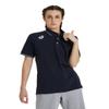 ARENA Unisex Team Solid Polo T-Shirt Short Sleeve Cotton Active Tee Regular Fit Athletic Top Gym Exercise Swimmers Training, Navy, Small view 1