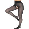 easyforever Women's Semi See Through Sheer Pantyhose Glossy Smooth Tight Leggings Underwear Bottoms Black One Size view 2