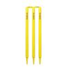 Bratla Cricket wickets with bails - Cricket Stumps Made of Wood, Set of 3 Stumps for Cricket with 2 bails, T20 Cricket Wicket, Cricket Stumps (Yellow) view 2