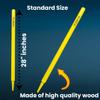 Bratla Cricket wickets with bails - Cricket Stumps Made of Wood, Set of 3 Stumps for Cricket with 2 bails, T20 Cricket Wicket, Cricket Stumps (Yellow) view 4