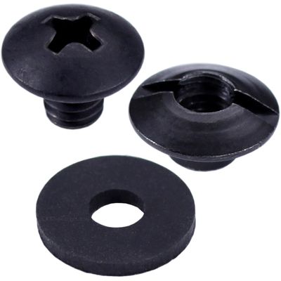 HolsterSmith Holster Attachment Mounting Assembly  (12 Pack) - (1/8 Chicago Slotted Binding Post + 1/8 Truss Head Screw + 1/16 EPDM Washer) - for KYDEX Holster Belt Clips & More
