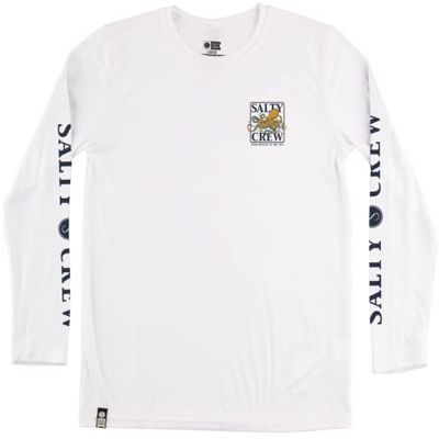 Salty Crew Big Boys' Ink Slinger LS Surf Shirt - White - S
