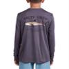 Salty Crew Big Boys' Bruce LS Rashguard - Charcoal - S view 1