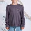 Salty Crew Big Boys' Bruce LS Rashguard - Charcoal - S view 2