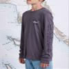 Salty Crew Big Boys' Bruce LS Rashguard - Charcoal - S view 3