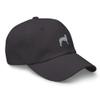 Silken Windhound hat, Embroidered Unisex Baseball hat, Windhound Gifts, Dog mom dad hat. Dark Grey view 2