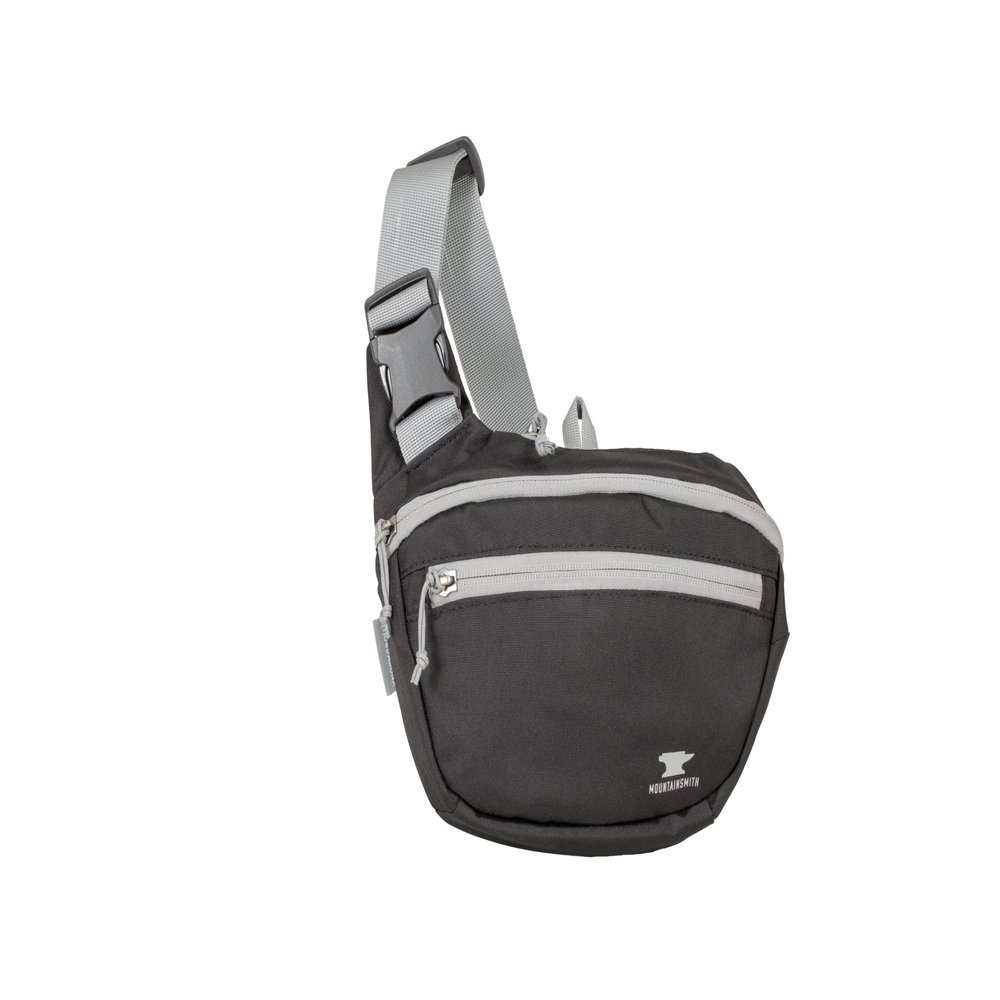 Mountainsmith Knockabout Lumbar Waist and Fanny Pack Hybrid Crossbody Shoulder Multi-Sport Sling Bag with Pockets and Headphone Port, Black
