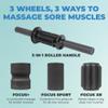 Chirp 3-in-1 Muscle Roller - Customizable Recovery Massager for Targeted Deep Tissue Massage, Pressure Point Relief for Back and Legs, Durable Foam Roller Supports up to 500 lbs, 4 x 4 x 24 inches view 3