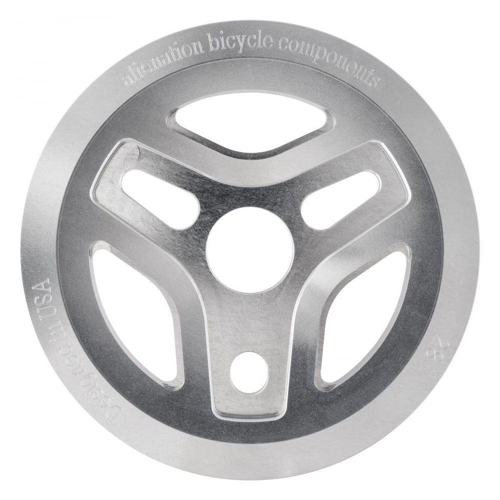 Alienation Starship Chainring 28t 1pc/3pc 1/2in x 1/8in Steel Silver BMX Bike
