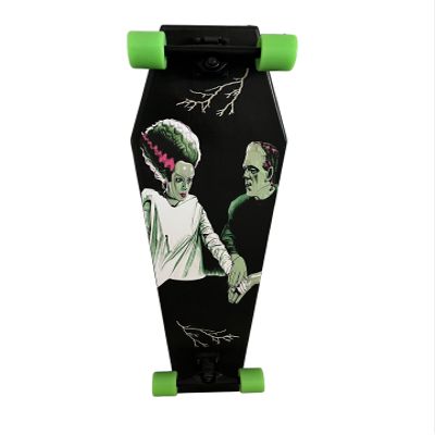 Coffin Frankenstein & Bride Skateboard | Longboard | 42x12 | Coffin Croozer