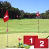 9 Pieces Large Numbered Golf Flags with Tube Inserted 20''L x 14''H Oversize Putting Flags Number 1-9, 420D Nylon Flag for Yard Indoor Outdoor Backyard Garden (Red) view 2