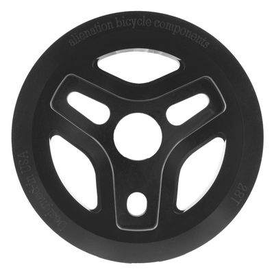 Alienation Starship Chainring 28t 1pc/3pc 1/2in x 1/8in Steel Black BMX Bike