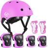 Kids Bike Helmet Skateboard Knee Pads - Kids Helmet Elbow Pads Wrist Guards Adjustable for 5~15yrs Girl Boy Kids Protective Gear Set for Sport Cycling Bike Roller Skating Scooter view 1