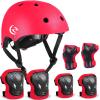 Kids Bike Helmet Skateboard Knee Pads - Kids Helmet Elbow Pads Wrist Guards Adjustable for 5~15yrs Girl Boy Kids Protective Gear Set for Sport Cycling Bike Roller Skating Scooter view 1