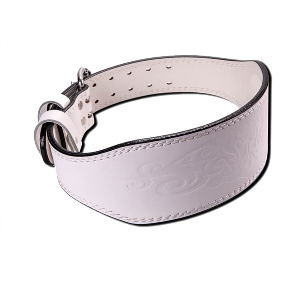 BRAGUE Weight Belts Women's Weightlifting Belt Leather Fitness Belt Lumbar Support Fitness Deep Squat Hard Pull Heavy Cross Training Gym Weightlifting Exercise (Color : White, Size : X-Small)