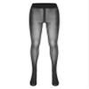 FEESHOW Women's Tights 8D Sheer Tights Smooth Stockings Oil Shiny Stockings High Waist Pantyhose Black Large view 3