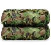 iunio 2PCS Camo Netting Camouflage Hunting Blind Camo Net Mesh Burlap for Duck Blind, Military Surplus, Deer Stand, Decoration, Party, Army, Shoot(Woodland Camo, 4.9ft*6.5ft/1.5m*2m) view 1