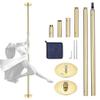 AW 9.25 FT Portable Dance Pole Kit Static Spinning Pole Dancing Pole for Home Removable 45mm Dance Pole Gym Party Club Exercise Fitness Gold, Max Load 1102 Lbs view 1