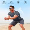 Men's Swim Shirts Quick Dry Rash Guard UPF 50+ Sun Protection Fishing Beach Water Shirts Short Sleeve Dark Grey view 4