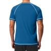 Men's Swim Shirts Quick Dry Rash Guard UPF 50+ Sun Protection Fishing Beach Water Shirts Short Sleeve Ocean Blue view 2