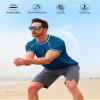 Men's Swim Shirts Quick Dry Rash Guard UPF 50+ Sun Protection Fishing Beach Water Shirts Short Sleeve Ocean Blue view 4