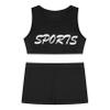 Moily Kids Girls Shoty Sweatsuits Sports Bra with Booty Shorts Gymnastics Leotard Sets White 16 Years view 3
