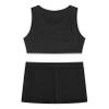 Moily Kids Girls Shoty Sweatsuits Sports Bra with Booty Shorts Gymnastics Leotard Sets White 16 Years view 4