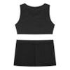 Yihuimin Girls Kids Athletic Tracksuits Sleevelss Crop Top with Booty Shorts Gymnastics Outfit White 10 Years view 4