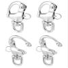 QWORK Swivel Eye Snap Shackle, 4 Pack 3.5" Quick Release Bail Rigging Sailing Boat Marine 316 Stainless Steel for Sailboat Spinnaker Halyard view 1