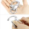 QWORK Swivel Eye Snap Shackle, 4 Pack 3.5" Quick Release Bail Rigging Sailing Boat Marine 316 Stainless Steel for Sailboat Spinnaker Halyard view 3