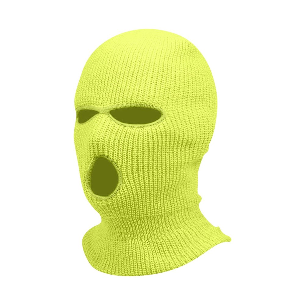 ONcalI Wind-Resistant Winter Knitted Mask for Men and Women, Outdoor Sports Full Face Cover Knitted Ski Mask Warm Balaclava (Yellow)