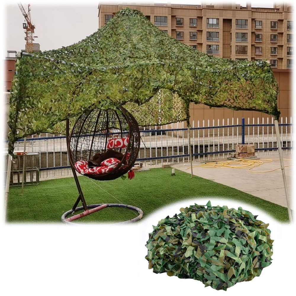 Camouflage Netting for Hunting,Shade Net,Camping,Shooting,Military Reinforced Camo Netting,Sunscreen Camouflage Net,Theme Party Decoration,Privacy Protection,Car Cover,Jungle-1.5x3m(4.9*9.8ft)