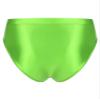 Vxuxlje Mens' Oil Shiny Underwear Bikini Briefs Slips Transparent High Elasticity Glossy Panties Fluorescent Green XX-Large view 2