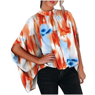 Corset Tops,Spring Tops Womens 2022 Womens Tunic Tops Fashion Women Fashion Summer 2022 Sleeve Round Neck Printed Top Blouses Women Tops Short Sleeve(Multicolor-3,X-Large)