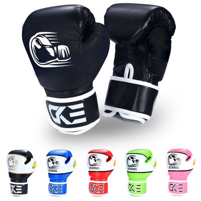 CKE Kids Boxing Gloves for Kids Boys Girls Junior Youth Toddlers Age 5-12 Years Training Boxing Gloves for Punching Bag Kickboxing Muay Thai (Black-02)