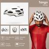 SQUALO Tango Adult Bike Helmet, Road Bike Cycling Helmet for Men Women with Rear-Side LED Light and LED PIC (White, Medium (21.26-22.83 inches)) view 4