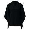 Low Cut Tops for Women,Graphic Tees for Women Womens Business Casual Tops to for Women Women Fashion Summer 2022 Sleeve Round Neck Solid Top Blouses T Shirts for Women Graphic(Black-1,Large) view 3