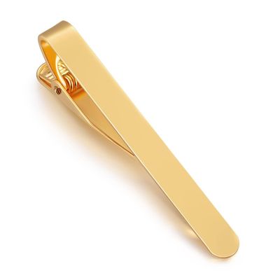 Gold Tone Regular Tie Clips Men-Skinny Tie Bar Suitable for Wedding Anniversary Business Meetings and Daily Life Necktie Accessories-thin