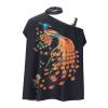 Tops for Women Casual Fall,Thermal Shirts for Women New Edition Tshirt Women Collared Shirts for Women's One Shoulder Casual Shirts Fake Collar Floral Print Fashion Loose Top (Yellow-2,Large) view 4