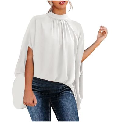 Blouses for Women Fashion 2023,Tshirts Shirts for Women Black Blouse Graphic Tees for Women Vintage Women Fashion Summer 2022 Sleeve Round Neck Solid Top Blouses Women Tops(White-1,XX-Large)