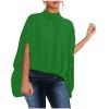 One Shoulder Tops for Women,Womens Dressy Tops Plus Size Tops for Women Dressy Short Sleeve Shirts Women Fashion Summer 2022 Sleeve Round Neck Solid Top Blouses Crop Top Sweaters (Green-1,Small) view 1