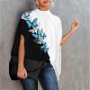 Womens Tops Dressy Casual,Vintage T Shirts Cute Crop Tops Bell Sleeve for Women Women Fashion Summer 2022 Sleeve Round Neck Printed Top Blouses White Short Sleeve Shirt(White-3,Large) view 2