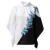 Womens Tops Dressy Casual,Vintage T Shirts Cute Crop Tops Bell Sleeve for Women Women Fashion Summer 2022 Sleeve Round Neck Printed Top Blouses White Short Sleeve Shirt(White-3,Large) view 3