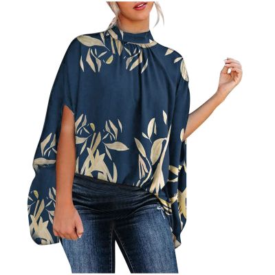 Corset Tops,Cropped Workout Tops for Women Long Sleeve Blouses for Women Plus Size Women Fashion Summer 2022 Sleeve Round Neck Printed Top Blouses Tops for Women Summer(Navy-3,Medium)
