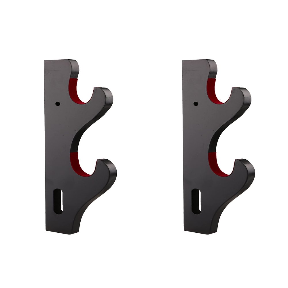GUIIYLGG Sword Holder Katana Wall Mount 1-Pair Velvet Padded Adjustable Hook Display Stand Samurai Sword Hanger lightsaber Demon Black