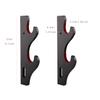 GUIIYLGG Sword Holder Katana Wall Mount 1-Pair Velvet Padded Adjustable Hook Display Stand Samurai Sword Hanger lightsaber Demon Black view 2